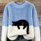 Luna | Camisola Feminino com Gráfico de Gato