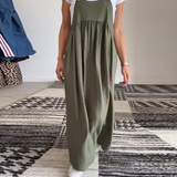 Alice | Vestido casual com alças de cor sólida