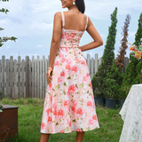 Claudia - Vestido Cami com Busto Franzido e Coxa Dividida