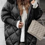 Annette - Conjunto de inverno com capuz e estampado de diamantes