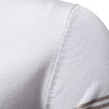 Camisa pólo com riscas