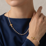 Conjunto com Cruz e Pérolas