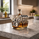 Moda Lusitana - Garrafa de Whisky com Design de Motor