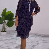 Auterelle | Vestido elegante com bolinhas