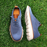 Sapatos Ultra-Confortáveis Respiráveis: Azul-Branco