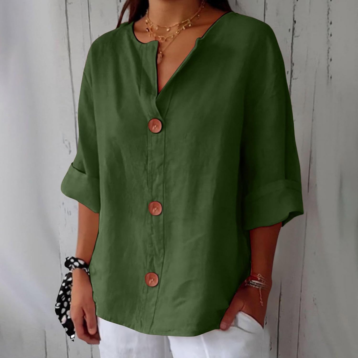 Noora Relaxed Linen Blouse