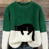 Luna | Camisola Feminino com Gráfico de Gato