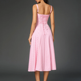 Claudia - Vestido Cami com Busto Franzido e Coxa Dividida