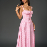 Claudia - Vestido Cami com Busto Franzido e Coxa Dividida