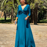 Moda Lusitana - Vestido Elegante de Tecido de Seda
