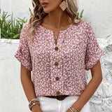 Verna | Blusa elegante com estampa floral