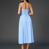 Claudia - Vestido Cami com Busto Franzido e Coxa Dividida