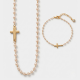 Conjunto com Cruz e Pérolas