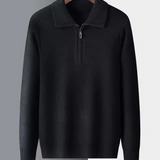 Camisola de caxemira com um quarto de fecho Gstaad