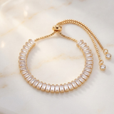 Pulseira Brilho Dourado com Cristais
