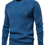 Camisola com padrão de grelha para homem