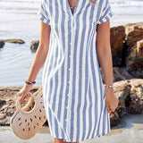 Martine™ | Vestido camisa listrado elegante
