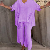 BIANCA | Conjunto de verão de duas peças com elegância sem esforço e conforto fluido para dias ensolarados