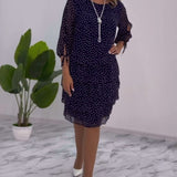 Auterelle | Vestido elegante com bolinhas