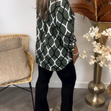 Janny™ | Blusa casual com mangas compridas e estampa elegante