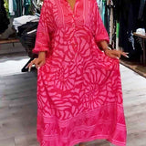 Mira | Vestido estampado com decote em V (quase esgotado)