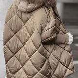 Annette - Conjunto de inverno com capuz e estampado de diamantes