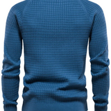 Camisola com padrão de grelha para homem