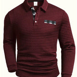 Camisola pólo com nervuras