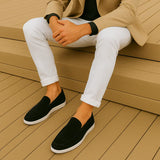 Mocassins casuais de camurça