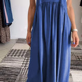 Alice | Vestido casual com alças de cor sólida