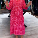 Inge™ | Vestido estampado com decote em V
