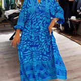 Inge™ | Vestido estampado com decote em V