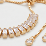 Pulseira Brilho Dourado com Cristais