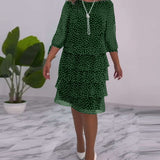 Auterelle | Vestido elegante com bolinhas