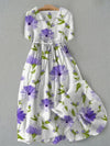 Floral Lilás Branco