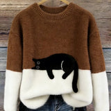 Luna | Camisola Feminino com Gráfico de Gato