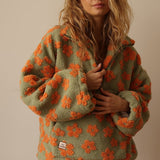 Floral Fleece Comfort Top
