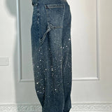Jeans brilhantes, casuais e confortáveis
