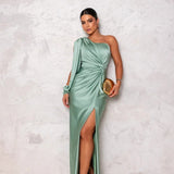Moda Lusitana - Vestido de Cetim com Fenda