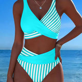 Moda Lusitana - Biquíni Elegância Listrado