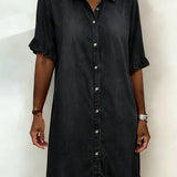 Moda Lusitana - Vestido Denim Elegante