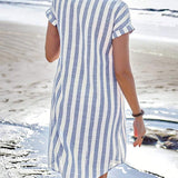 Martine™ | Vestido camisa listrado elegante