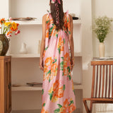 Moda Lusitana - Vestido Midi Josie Rosa