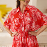Moda Lusitana - Vestido Flor de Maio Vermelho