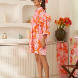 Moda Lusitana - Vestido Pétalas Laranja
