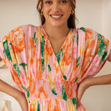 Moda Lusitana - Vestido Midi Suri Rosa