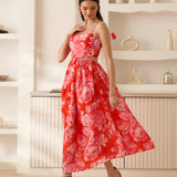 Moda Lusitana - Vestido Midi Oliva Vermelho