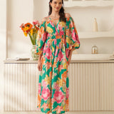 Moda Lusitana - Vestido Midi Encantado Verde