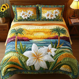 Conjunto de Roupa de Cama Acolchoada de 3 Peças Conforto Aloha