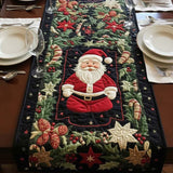 Caminho de Mesa Acolchoado Brilho Ártico